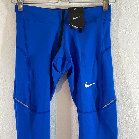 NIKE DRI-FIT Running Capri Royal Blue Size XS NEW - Picture 3 of 11
